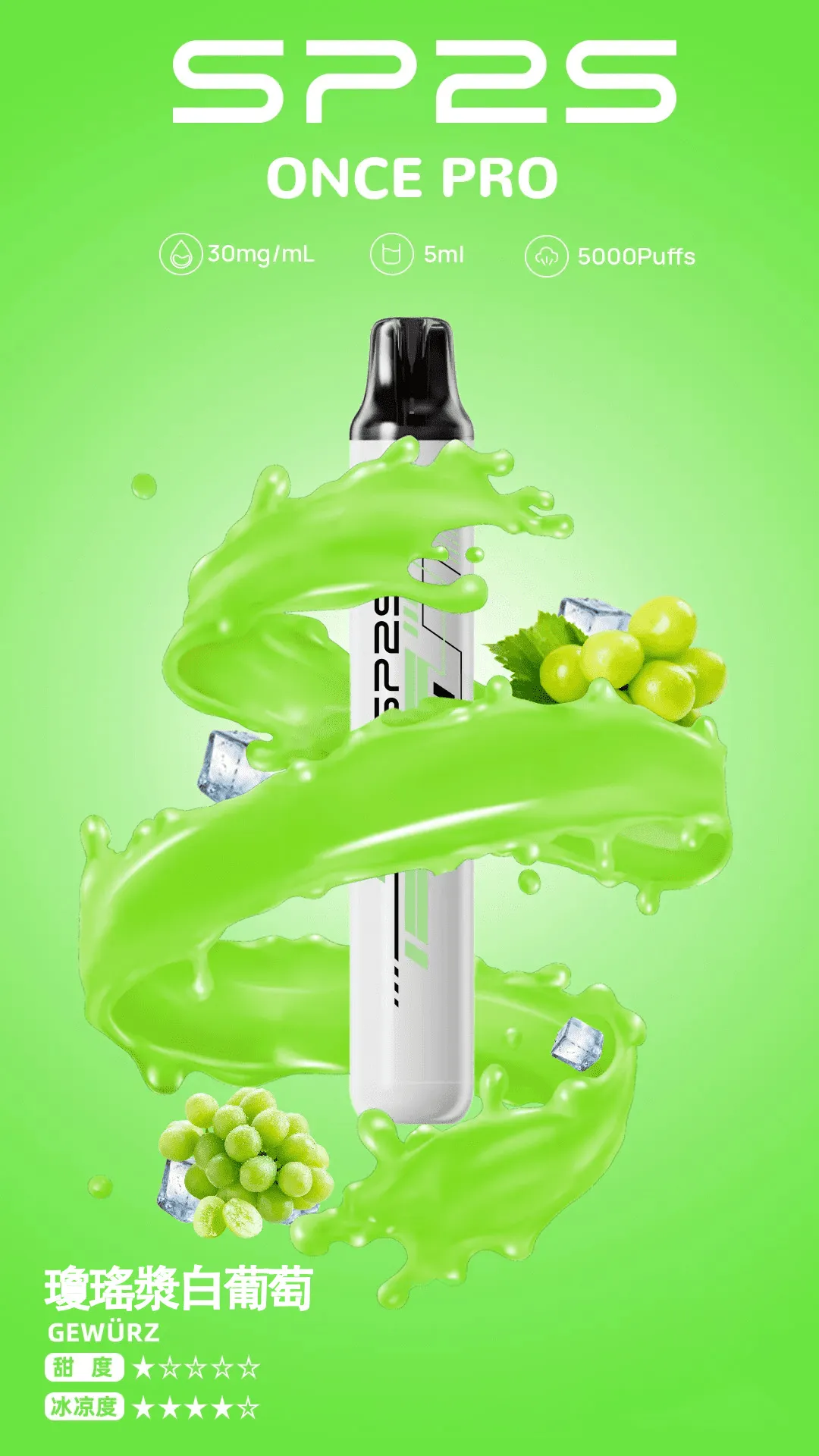 SP2S思博瑞 ONCE PRO 拋棄式電子煙 5000口