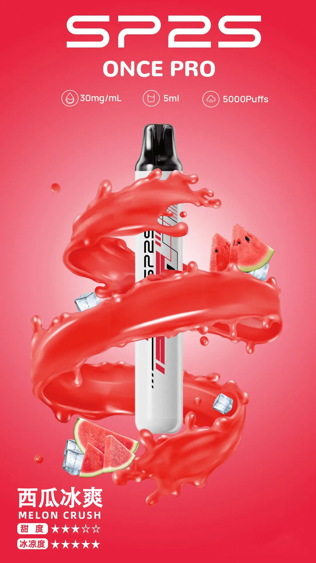 SP2S思博瑞 ONCE PRO 拋棄式電子煙 5000口