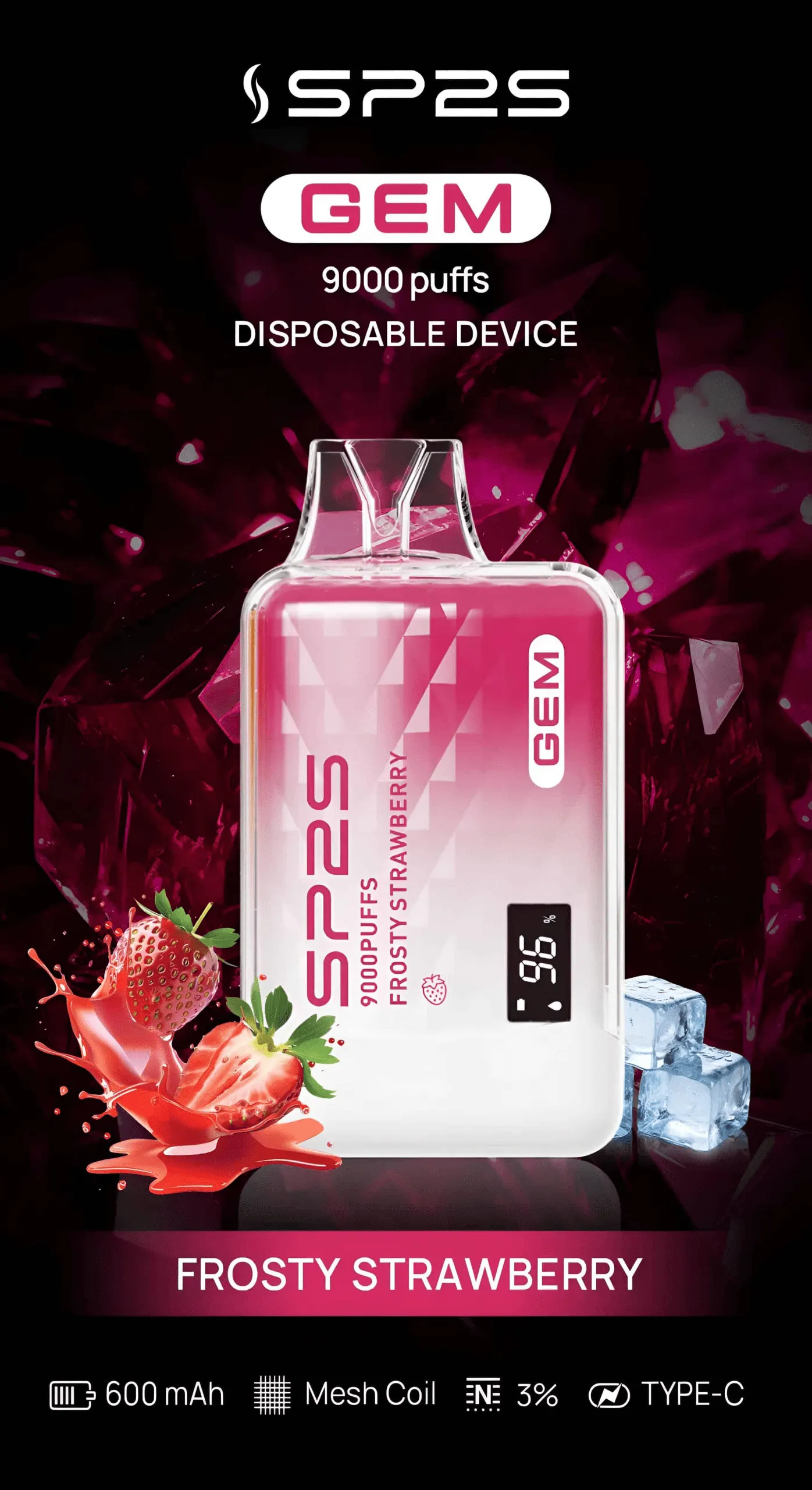 SP2S思博瑞 GEM 拋棄式電子煙 9000口